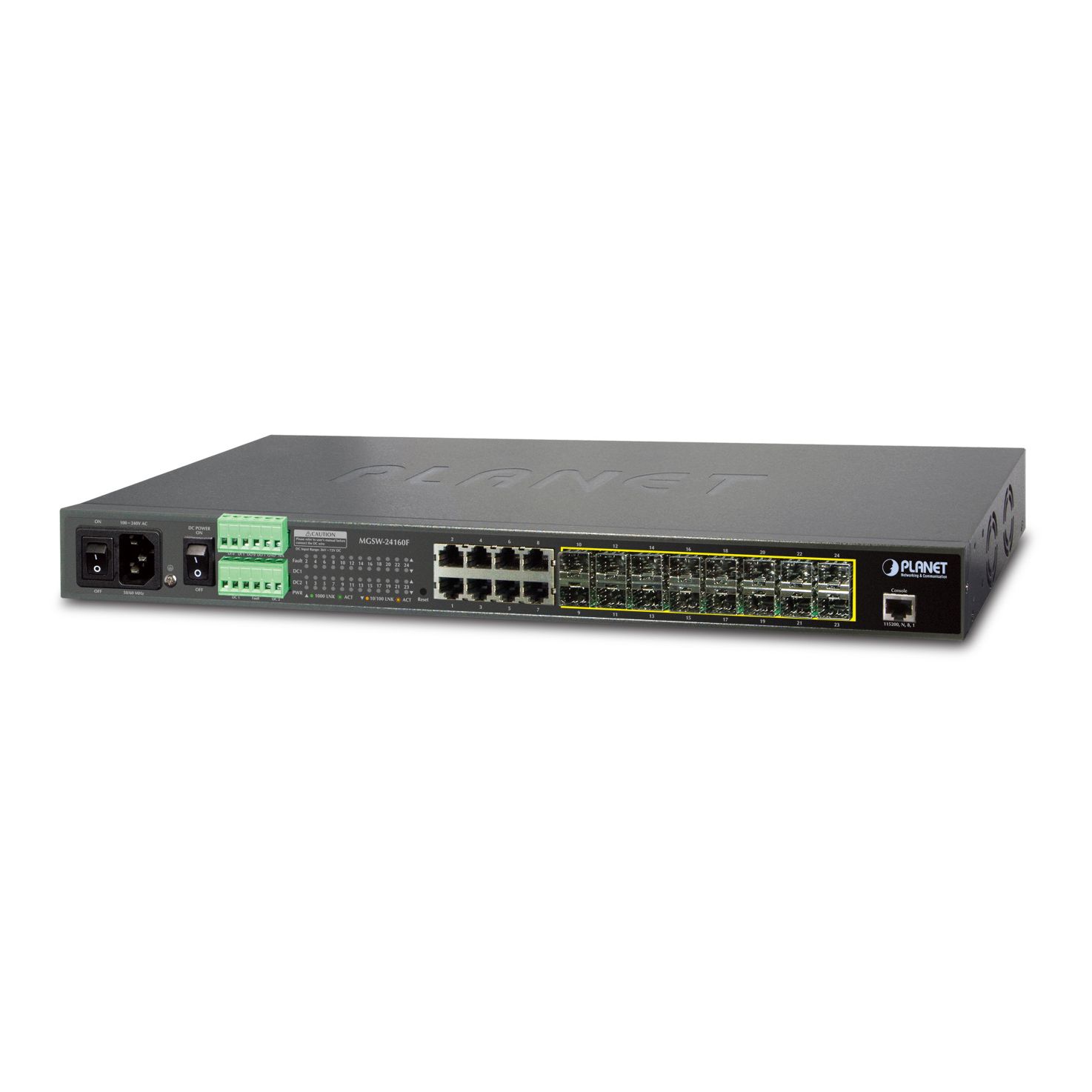 16-Port 100/1000Base-X SFP + 8-Port 10/100/1000Base-T