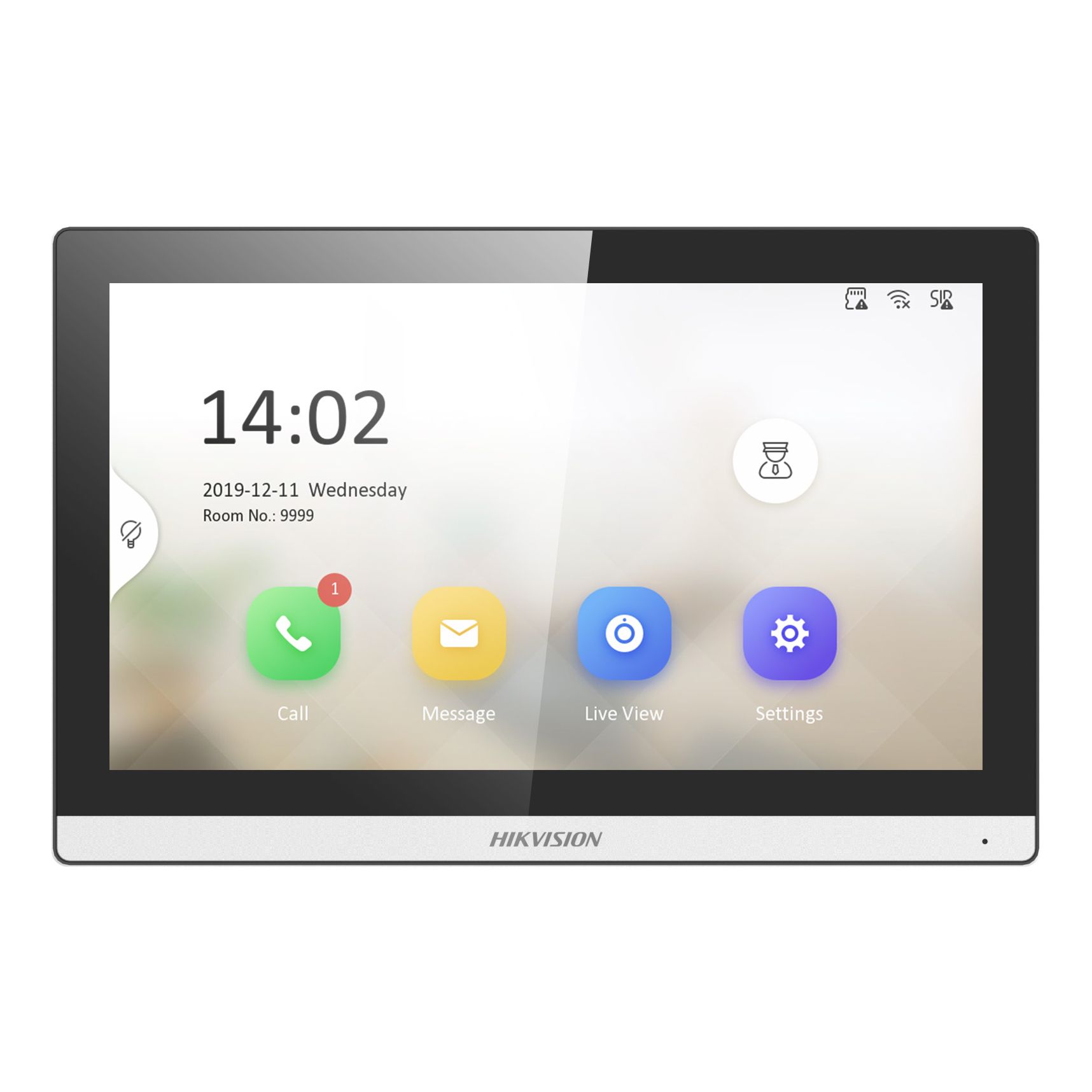 DS-KH6350-WTE1 - Video Indoor Sprechstelle mit 7" Touch-Screen, schwarz