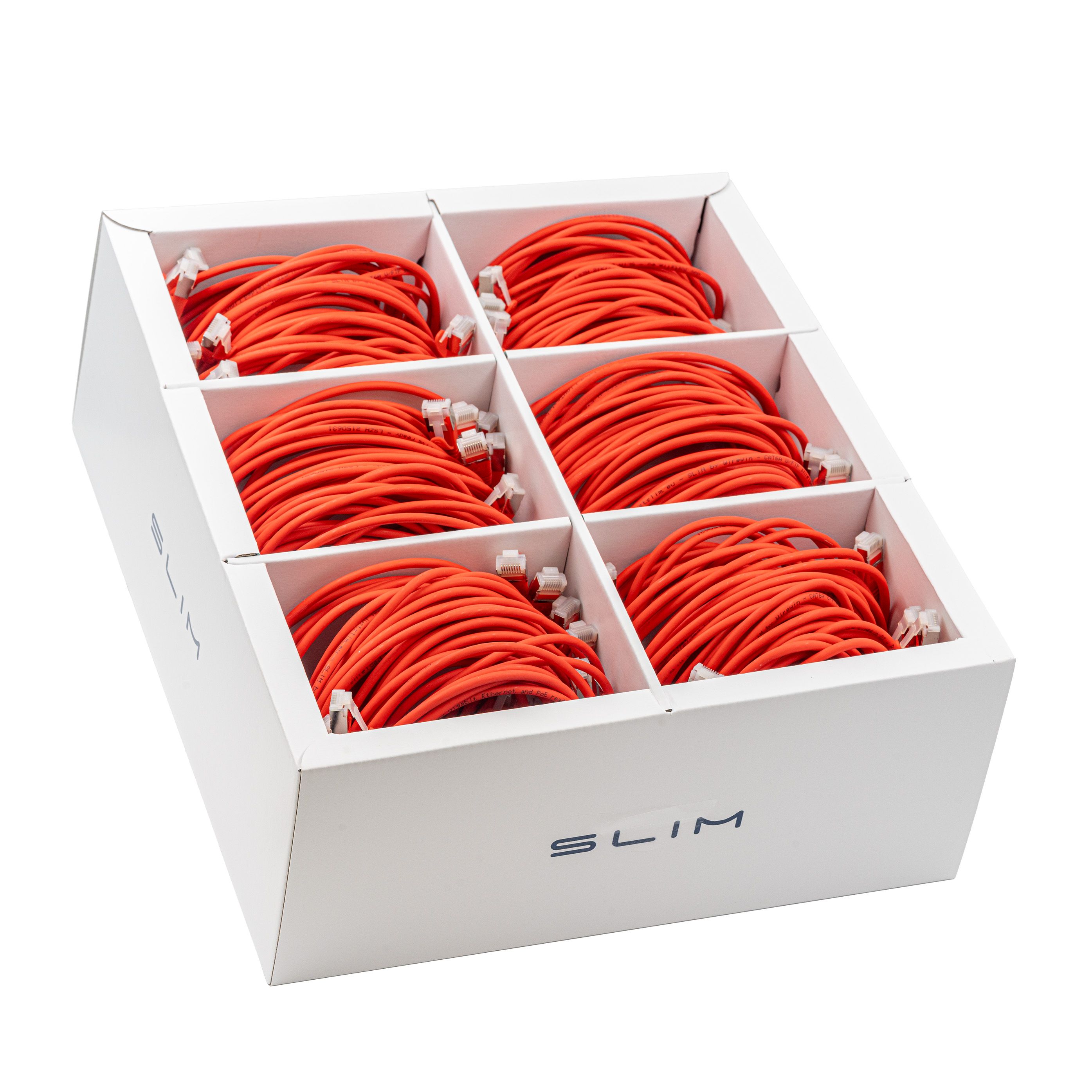 KAT6A 10 Gigabit Lightpatchkabel, 3,0m, U/FTP, Ø 3,8mm, rot, 36-Pack KAT6A 10 Gigabit Lightpatchkabel, 3,0m, U/FTP, Ø 3,8mm, rot, 36-Pack