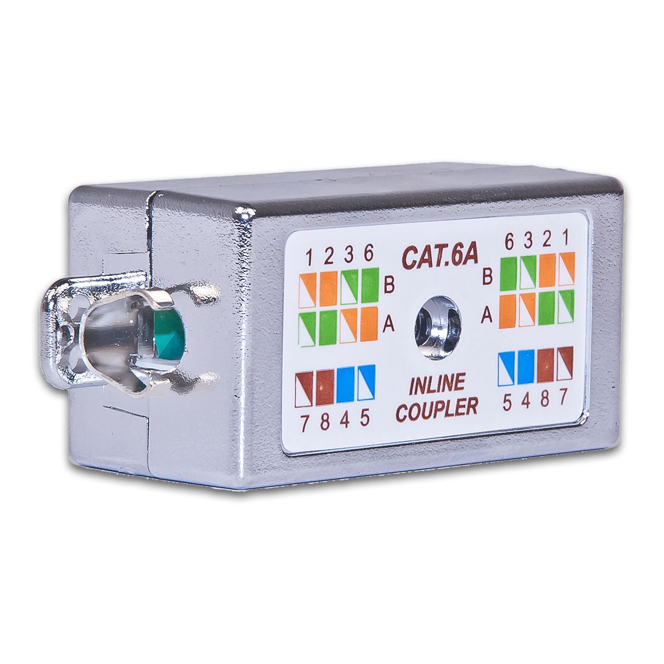 KAT6A Modul zur Verbindung von 2 Verlegekabeln, toolless