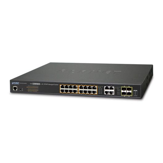 16-Port Managed Gbit 802.3at POE+ + 4Port Combo Switch/220W