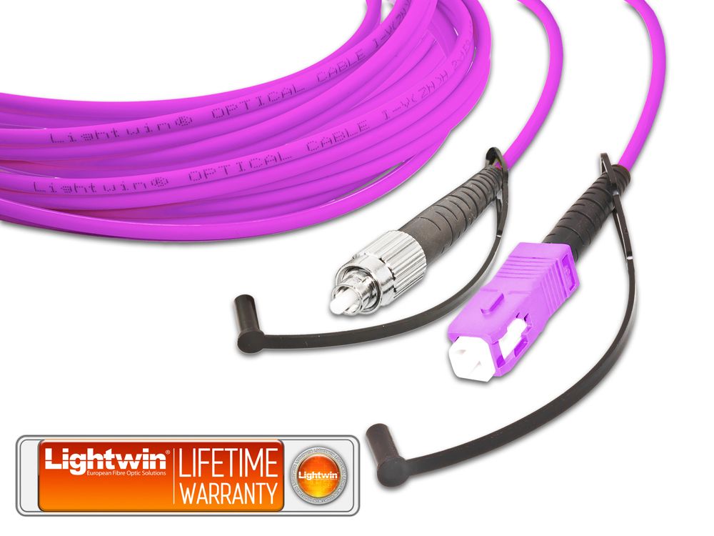 High Quality Simplex LWL Patchkabel, MM OM4, FC - SC High Quality Simplex LWL Patchkabel, MM OM4, FC - SC