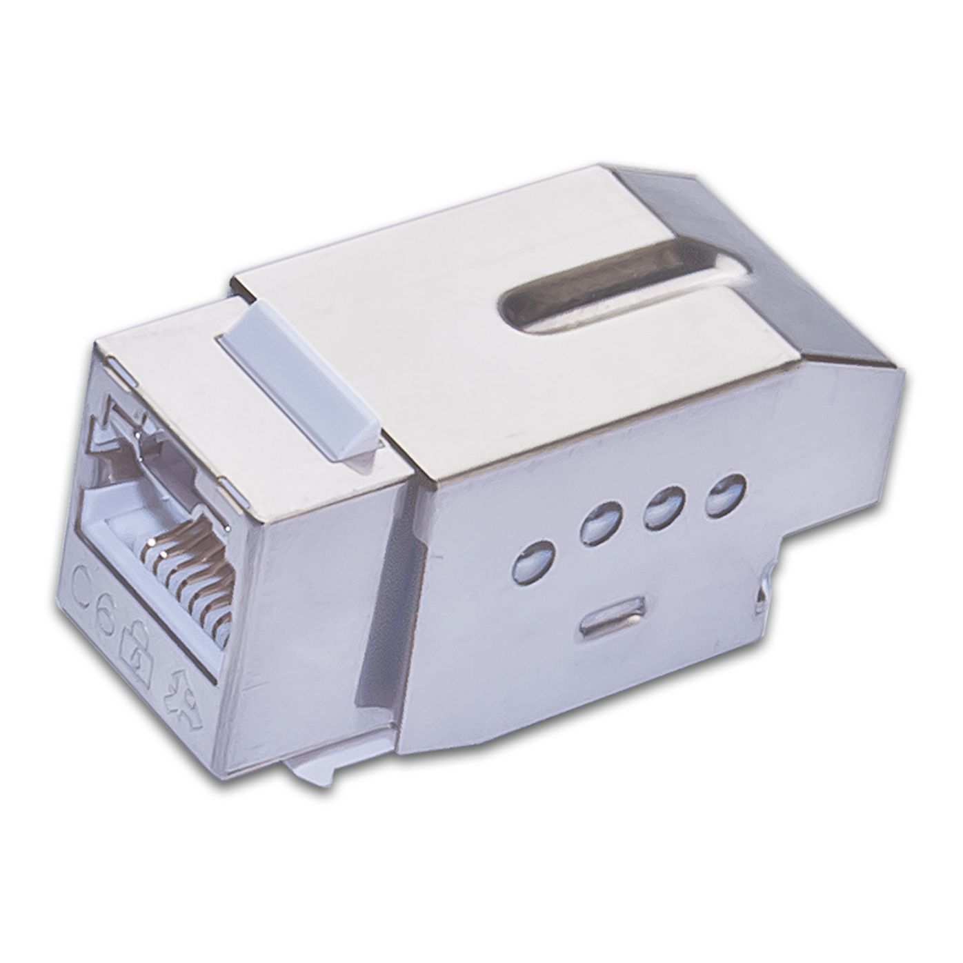 KAT6 10 Gigabit Ethernet Keystone Modul, mit Sperrfunktion