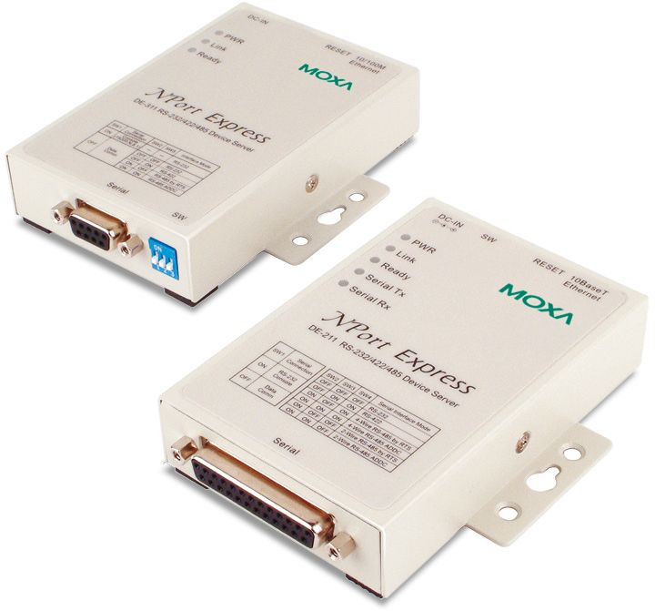 1 port device server, 10/100M Ethernet, RS-232/422/485
