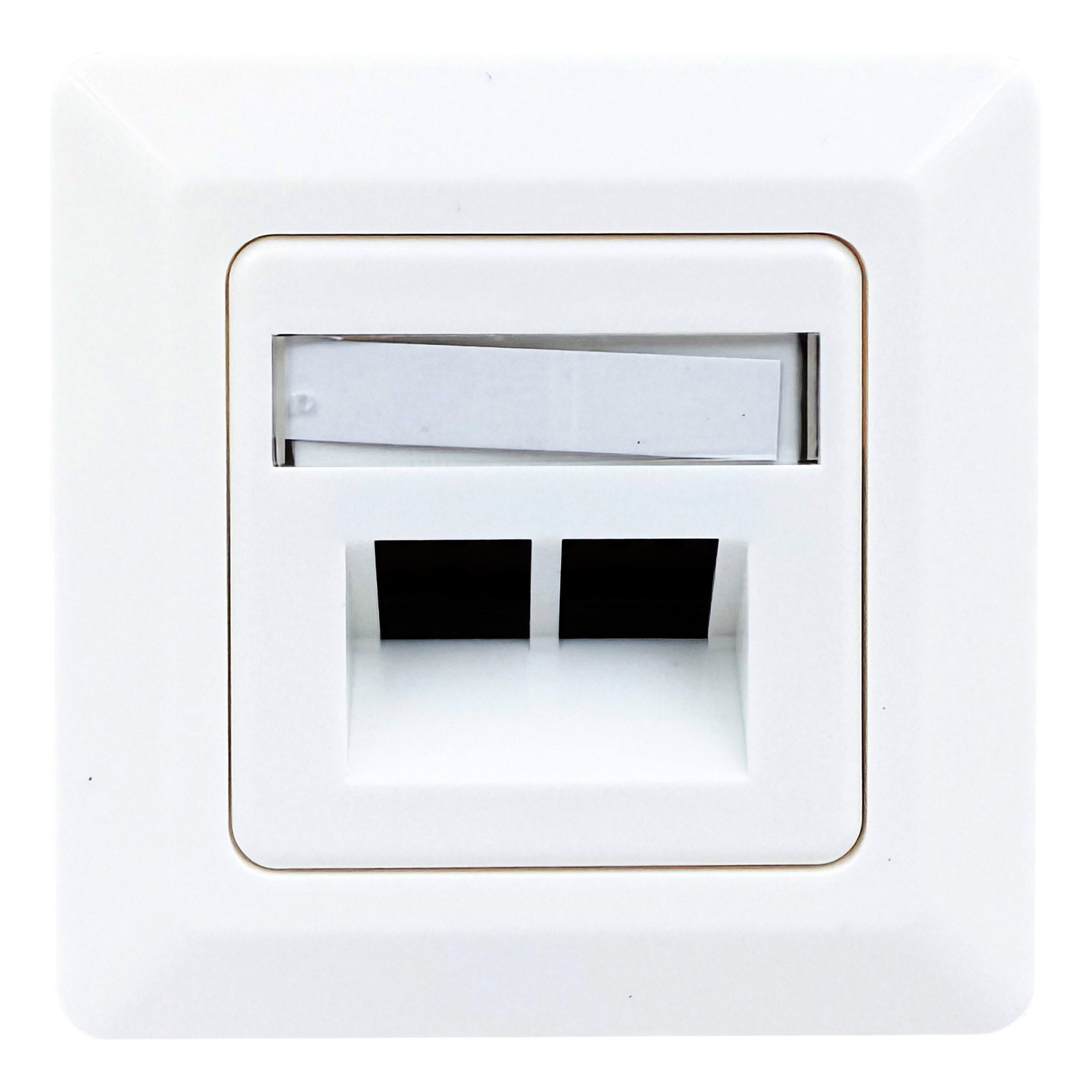Keystone Leerdose für 2 Module, Unterputz, Schalterprogramm-fähig, RAL9010 Keystone Leerdose für 2 Module, Unterputz, Schalterprogramm-fähig, RAL9010