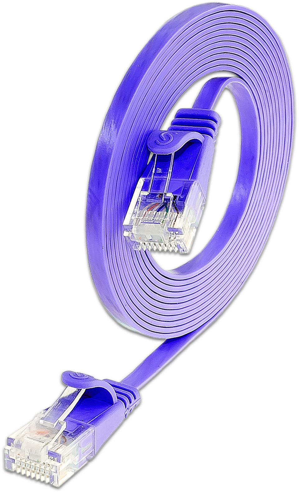 CAT6 Slim Patch Cord, U/UTP, flat, violet