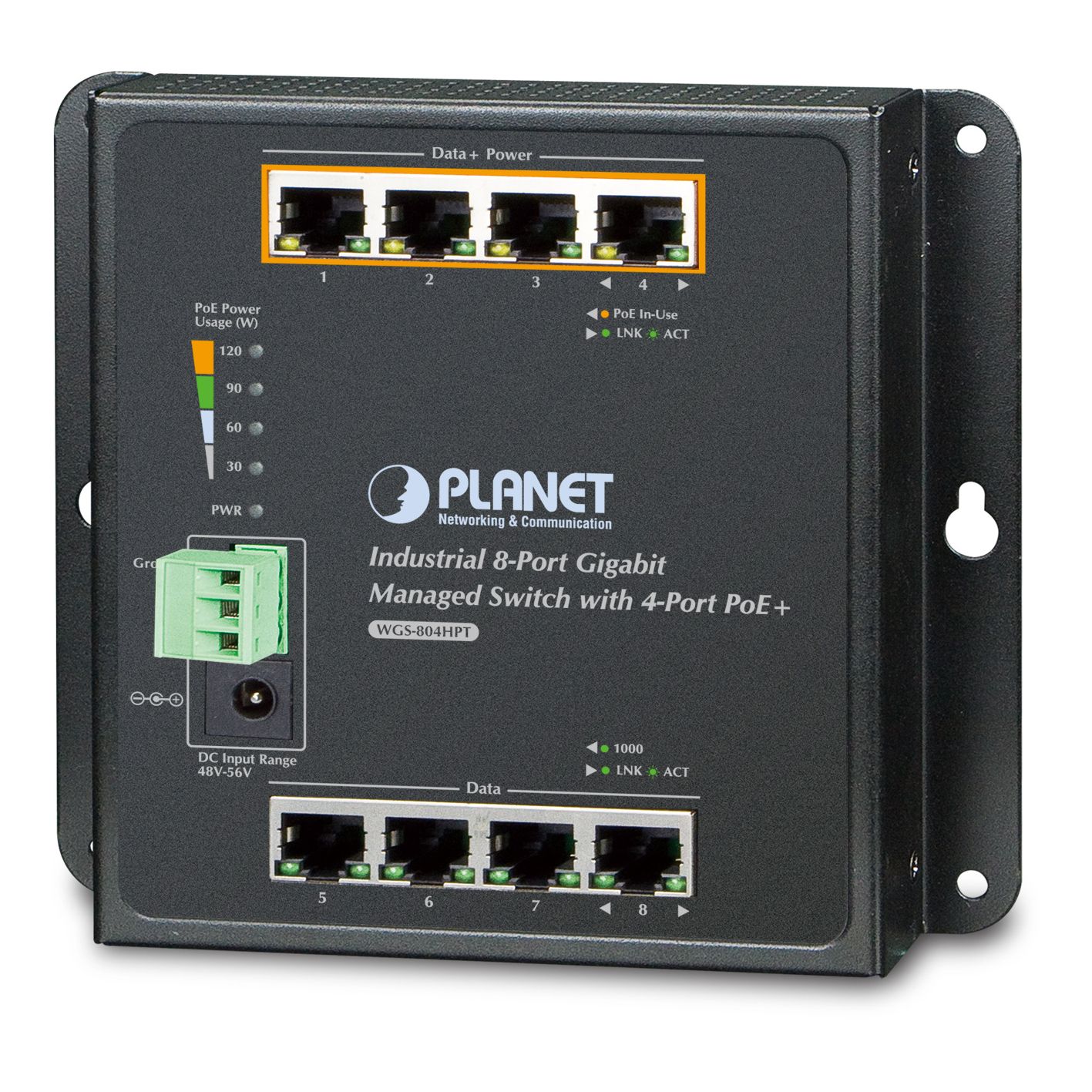Industrial 8-Port Gbit Wall-mount Managed with 4x PoE+ Industrial 8-Port Gbit Wall-mount Managed with 4x PoE+
