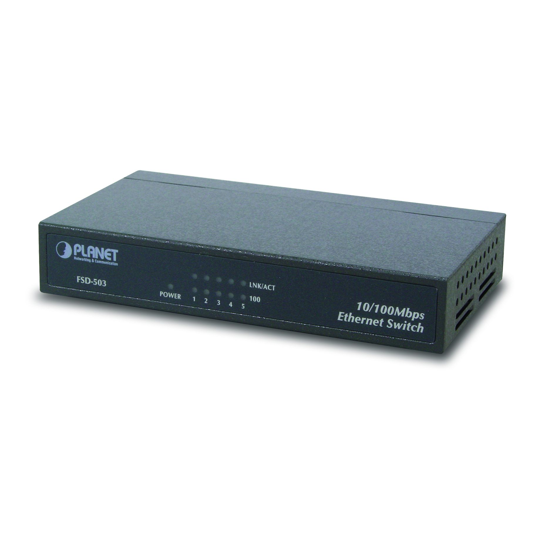 5-Port 10/100Mbps Fast Ethernet Switch, Metal