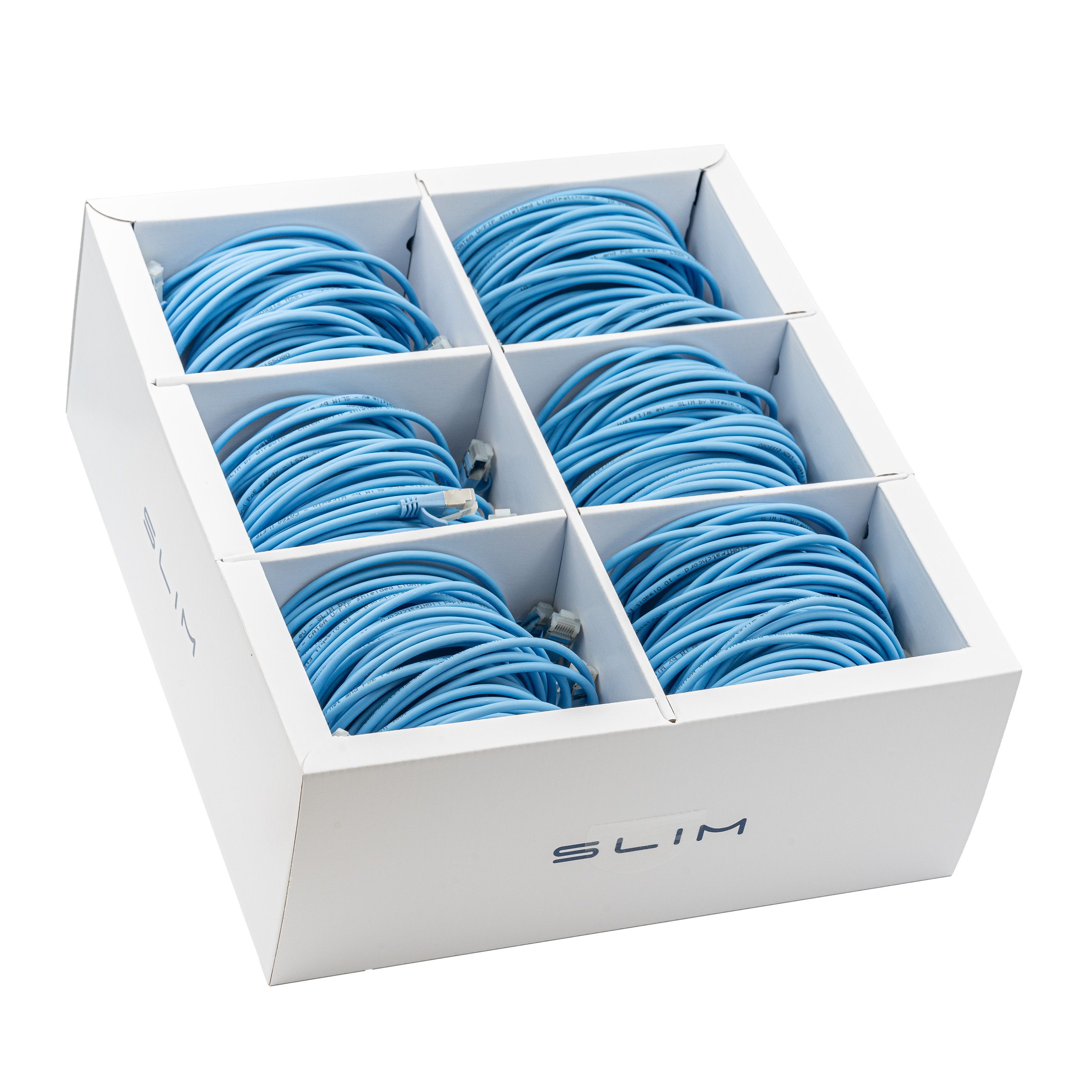 KAT6A 10 Gigabit Lightpatchkabel, 1,0m, U/FTP, Ø 3,8mm, blau, 90-Pack KAT6A 10 Gigabit Lightpatchkabel, 1,0m, U/FTP, Ø 3,8mm, blau, 90-Pack