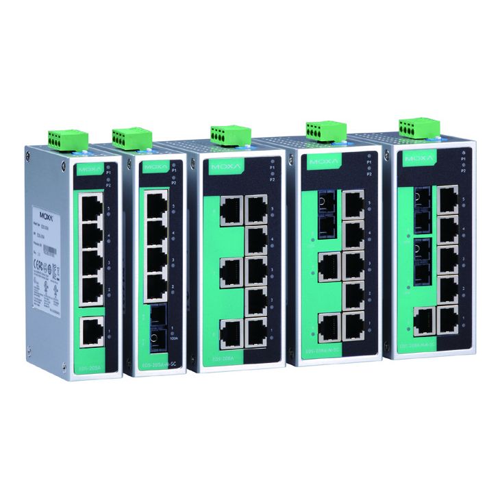 EDS-205A/208A Serie, unmanaged Ethernet Switche