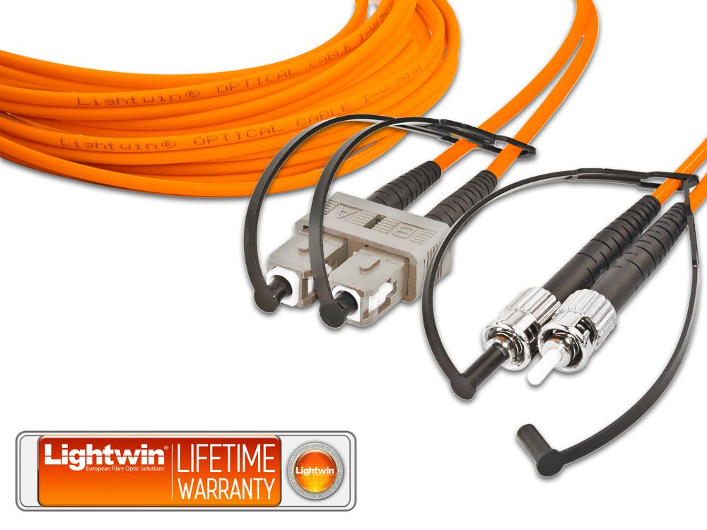High Quality Duplex LWL Patchkabel, MM OM2, SC - ST