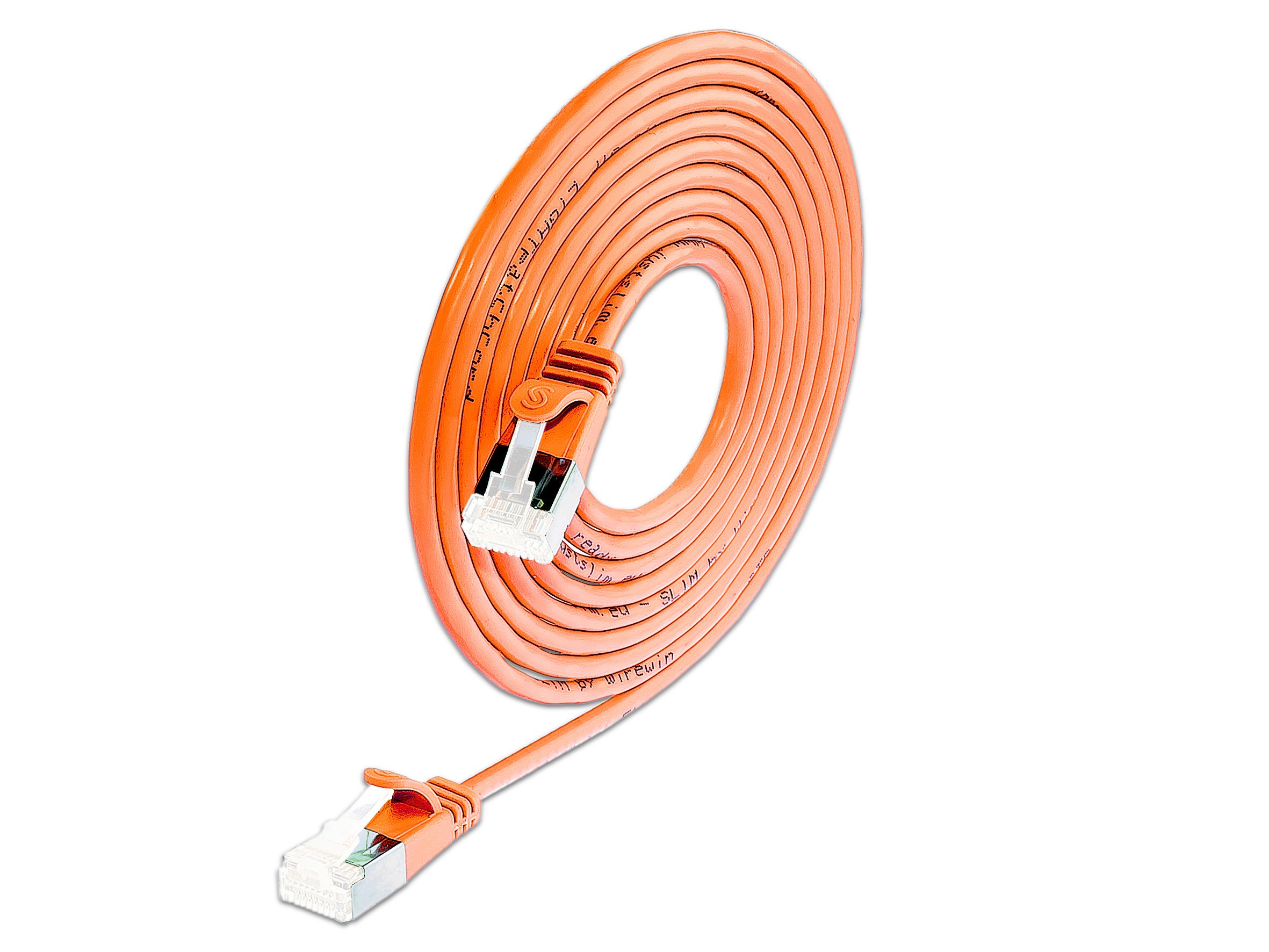 KAT6A 10 Gigabit Lightpatchkabel rund, U/FTP, Ø 3,8mm, orange KAT6A 10 Gigabit Lightpatchkabel rund, U/FTP, Ø 3,8mm, orange