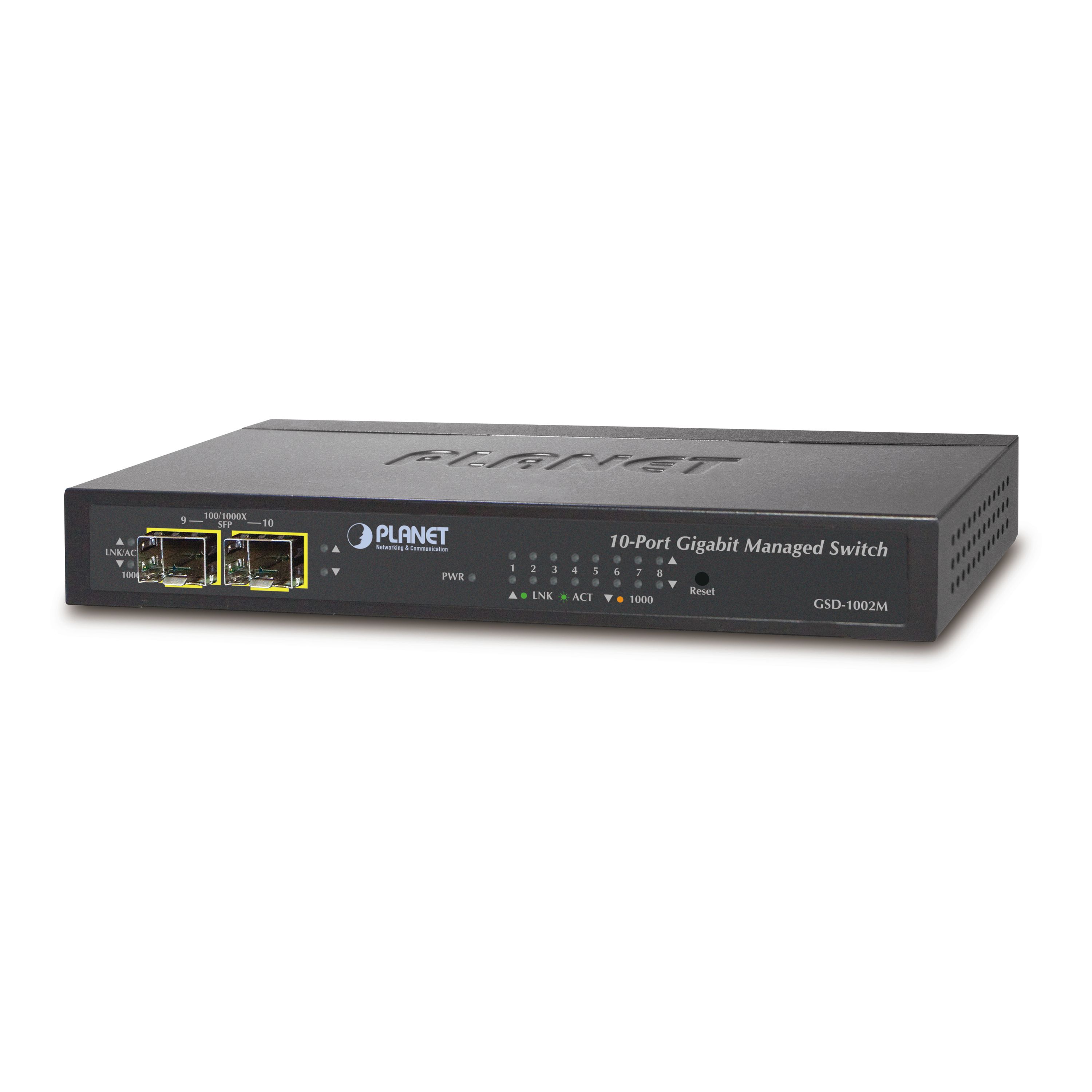 8-Port 10/100/1000Mbps + 2-Port SFP Managed Switch