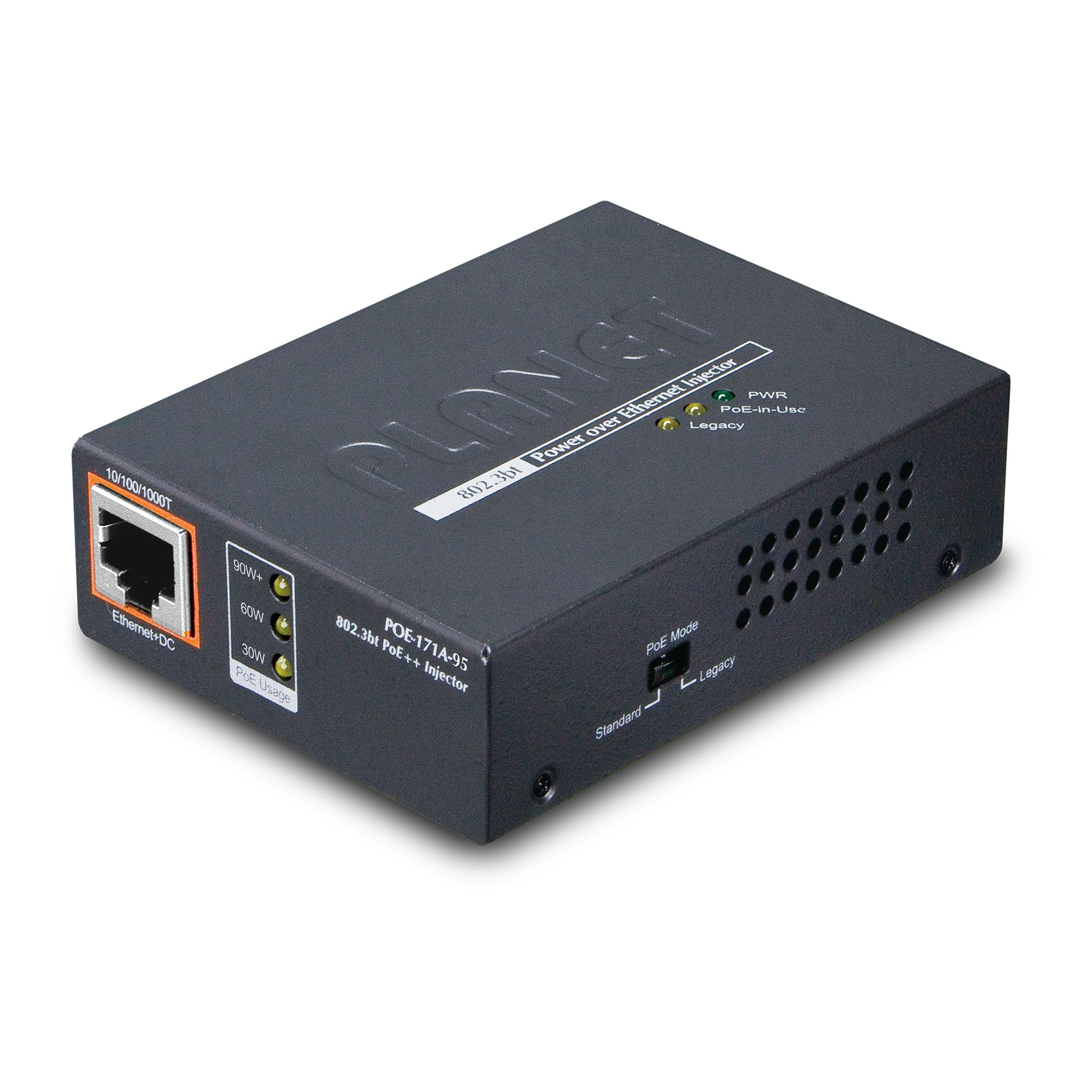 Single-Port 10/100/1000Mbps 802.3af/at/bt PoE Injector, 95 Watt