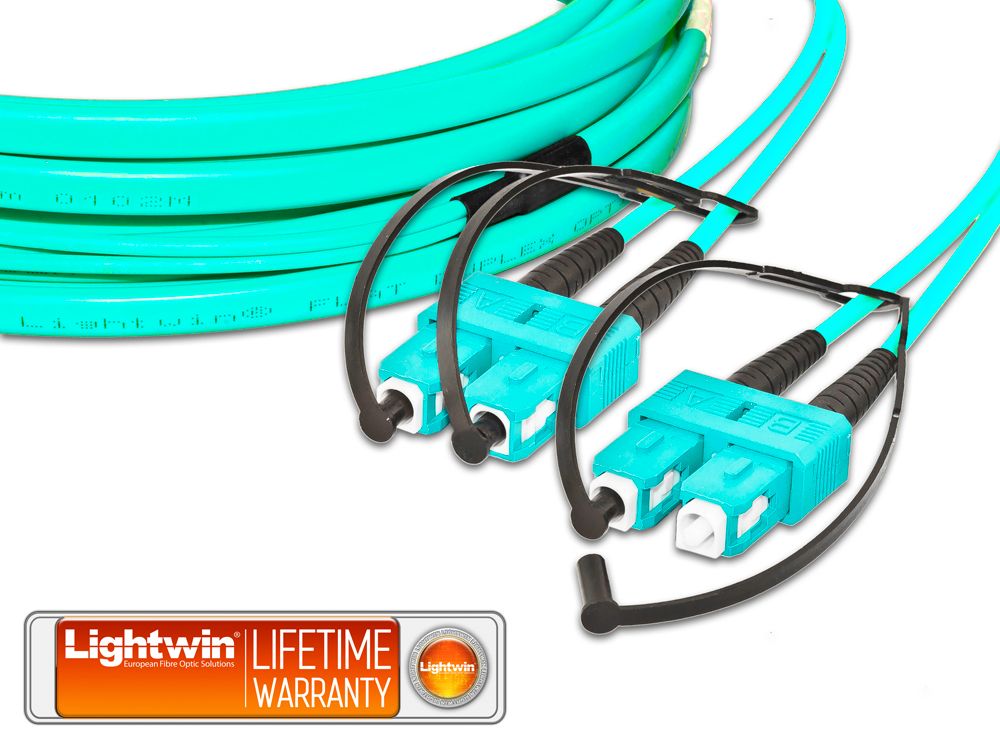 High Quality Flat-Duplex LWL Patchkabel, MM OM3, SC - SC